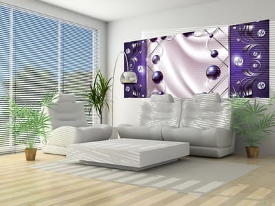 Purple Diamond Abstract Modern Photo Wallcovering