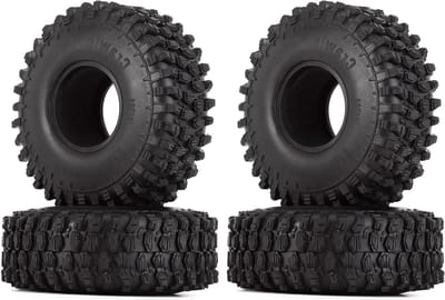 RC Crawler Banden - Terrein Wielen - Off-road Rijden - Super Zacht Rubber - 120x42 mm - Zwart