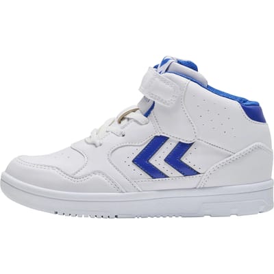 Hummel kindersneaker Camden High Jr wit/blauw