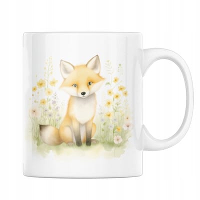 Schattige Vos Mok met Bloemen - Perfect Cadeau voor Kinderen