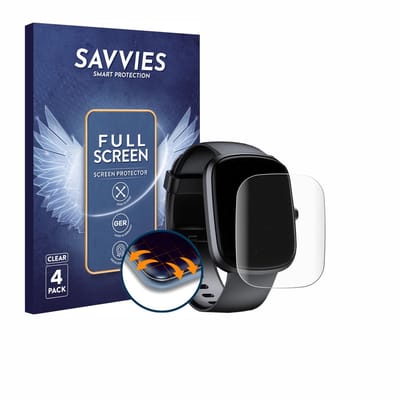 Savvies - Screenprotector voor Oukitel Smartwatch 1.91" - Folie Beschermfolie transparant volledig dekking 4 Stuks