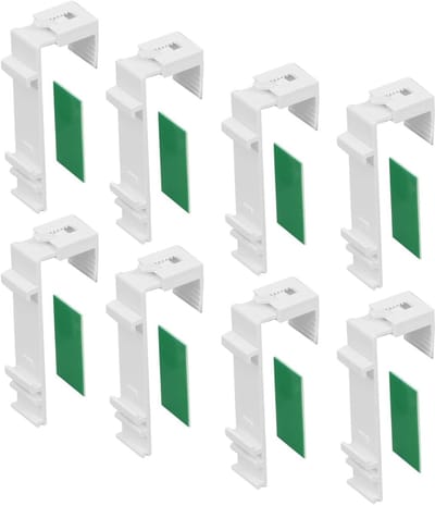 Dailygoods- Klemhouders 8 Stuks - Dubbel Rolgordijn - Zelfklevend - Verstelbaar 1,5-2,2 cm - Duurzaam - Geschikt voor PVC-raam/Balkondeur - Rolgordijnbevestiging