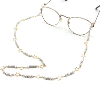 Brillenkoord - Brilkoord - Brilketting - Bril accessoires - 60 cm - Goud - Sterretjes