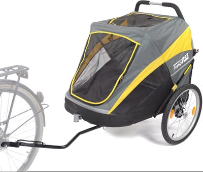 InnoPet Hercules 2.0 - Hondenfietskar - Incl. Trekstang en Regenhoes - Tot 50kg - Hondenbuggy & Hondenfietskar - Incl. regenhoes