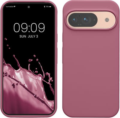 kwmobile hoesje geschikt voor Google Pixel 9 / Pixel 9 Pro case - Siliconen telefoonhoesje - Telefoon beschermhoes - Smartphone cover in orchidee paars
