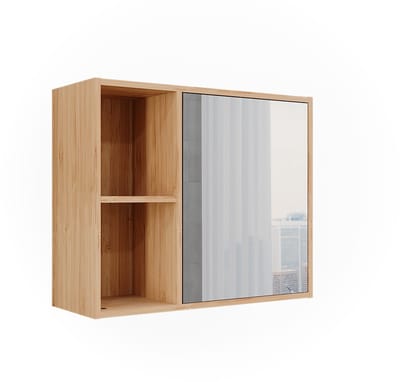 Vicco Lucie Badkamerspiegelkast – 54 x 44.5 cm met spiegel Bamboe