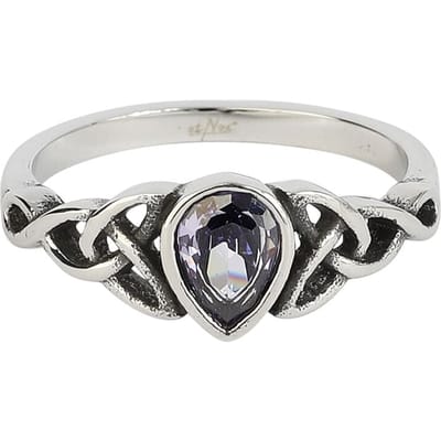 etNox Ring - Celtric Drop - voor Vrouwen - zilverkleurig