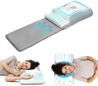 Dubbel Ergonomisch Kussen - Ergonomisch Kussen - Hoofdkussen - Traagschuim - Ondersteunt Nek en Rug - Comfortabel en Duurzaam