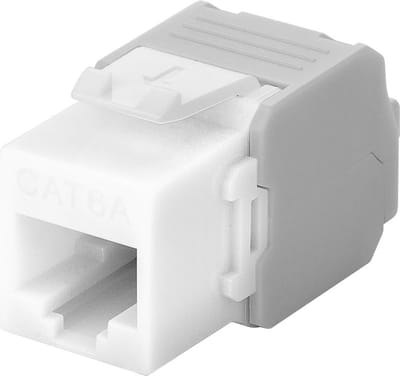 Cat 6A Keystone - Wit - Tot 10 Gbit - Powteq - Voor patchpanel of contactdoos - Premium kwaliteit