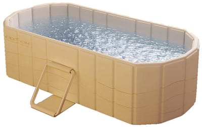 Linkforu – Opvouwbaar Bad – Tuinbad – Draagbare Badkuip – Relaxbad – Verkoelingsbad – Ijsbad -Spa - 1.5 Mtr. Met Afvoerpijp