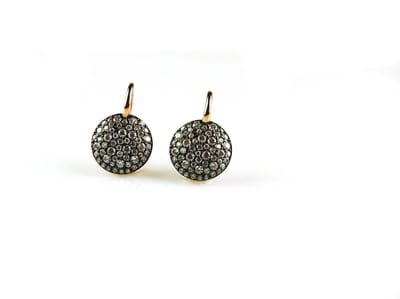 model Rondo oorringen in zilver roze verguld wit
