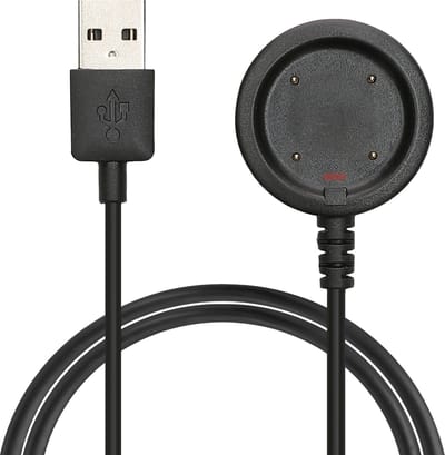 kwmobile USB-oplaadkabel geschikt voor Polar Vantage V / V2 / Vantage M / Ignite / Ignite 2 / Grit X Pro / Grit X kabel - Laadkabel voor smartwatch - in zwart
