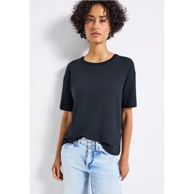 Shirt met decoratieve halslijn