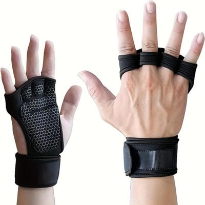 Duurzame 1 paar Fitnesshandschoenen: Slijtvaste Grip voor Mannen en Vrouwen Gewichtheffen en Training XL zwart
