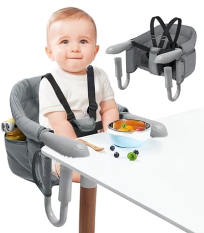 Opvouwbare Baby Eetstoel met Veiligheidsgordel - Comfortabele Hoge Stoel voor Kinderen