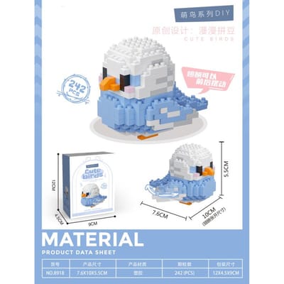 Schattige Kleurrijke Papegaai Bouwstenen Microdeeltjes Speelgoed 3D Dier Model Creatief Cadeau voor Kinderen no box