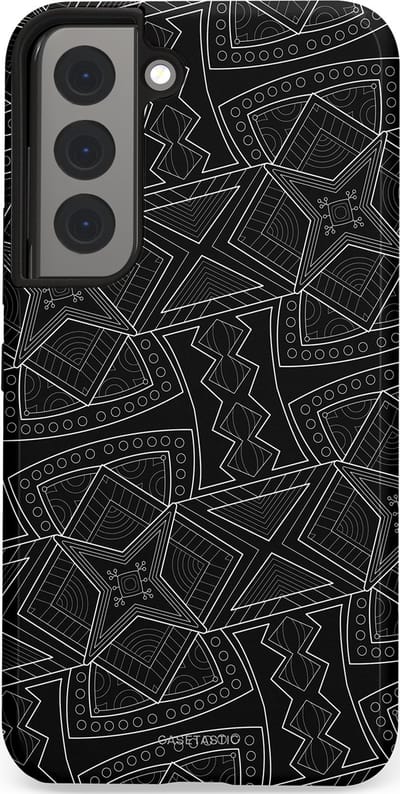 Casetastic Hoesje Geschikt voor Samsung S22 - Stijlvolle Beschermende Duo-layer Case - Afrikaanse kunst
