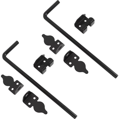 2 Set Poort Grondgrendel 12 Inch Koolstofstaal Heavy Duty Dubbele Poort Rietbout voor Thuis