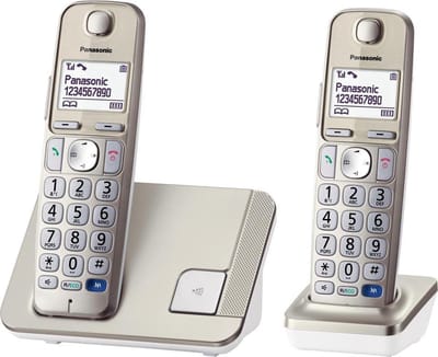 Panasonic KX-TGE212NLN - Duo DECT telefoon - champagnekleurige seniorentelefoon