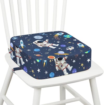 PromoHome Peuterstoelverhoger 10 cm Dik - Antislip Bodem & Verstelbare Riemen - Afneembaar & Wasbaar - Astronaut