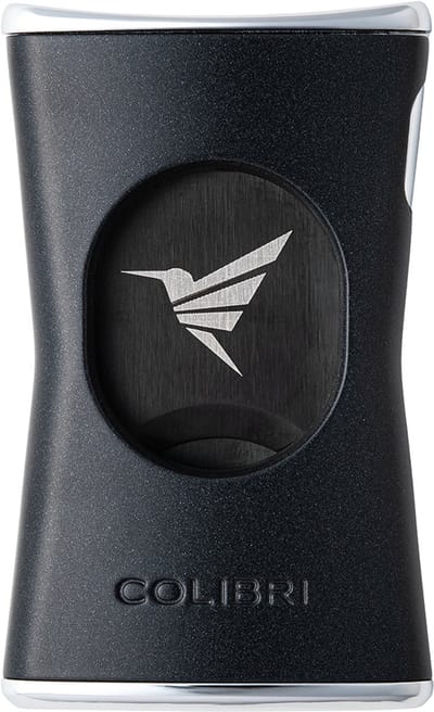 Colibri Slim V-cut Sigarenknipper - Sigaar Knipper tot 56 Ring Dames gauge - Zwart & Chroom