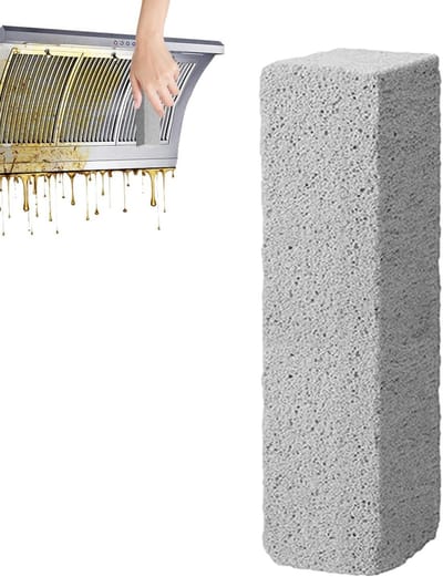 Puimsteen Reiniger - Reinigingsblok Zwembad - Hardnekkige Vlekken Verwijderen - Robuust Schuurmateriaal - 15 x 35 x 25 cm - Grijs