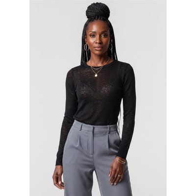 ARKET Oddrun Wool Rib Ls Black Maat: XS | Longsleeves Outlet | Dames | Zwart