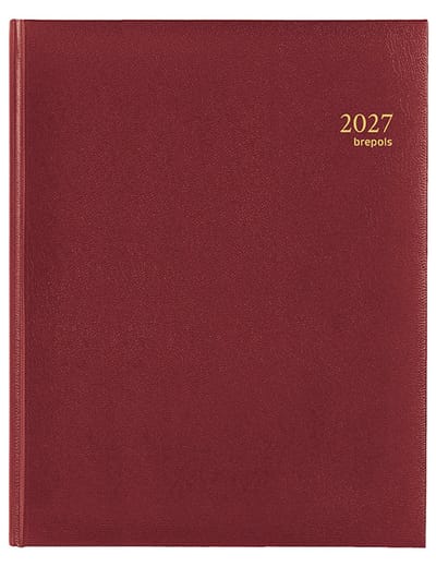 Brepols bureau agenda 2027 - CONCORDE [0.240] - LIMA - Bureau agenda - 1 week op 2 pagina's - Weekoverzicht - Bordeaux - 21 x 27 cm