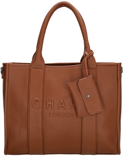 Charm London Bond Handtas - Schoudertas - 42 x 34 x 16 cm - Laptoptas 15,6 inch - Crossbody - Handige Etui - Bruin