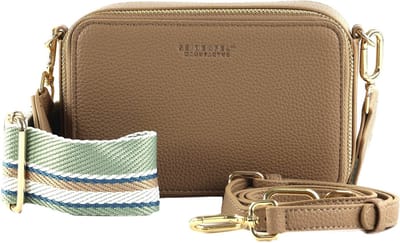SEIDENFELT MANUFAKTUR Schoudertas Falun Svedala Crossbody Bag Smooth Taupe / Gold