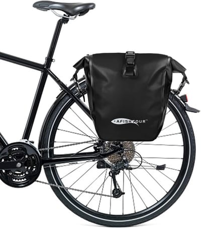 Waterdichte Fietstas - Bagagedrager Tas - Lange Afstanden - Rolsluiting Systeem - 15L of 25L - Zwart
