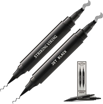 Striking Viking Beard Filler Pen voor Mannen - Medium Zwart - 2-pack