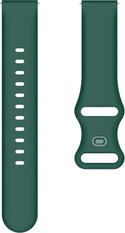 Siliconen bandje - geschikt voor Amazfit GTS / GTS 2(E) / GTS 2 Mini / GTS 3 / 4 (Mini) / Bip (S) / Bip U (Pro) / Bip Lite / Bip 3 (Pro) / GTR 42 mm / Pop (Pro) / Active (2) - donkergroen
