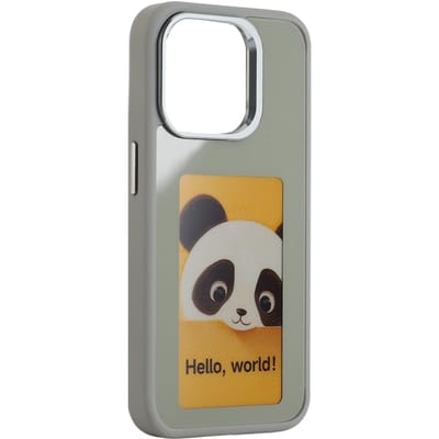 Coque de téléphone à écran intelligent Projection NFC Coque de téléphone DIY Personnalisez votre téléphone Coque de téléphone à écran d'encre gray