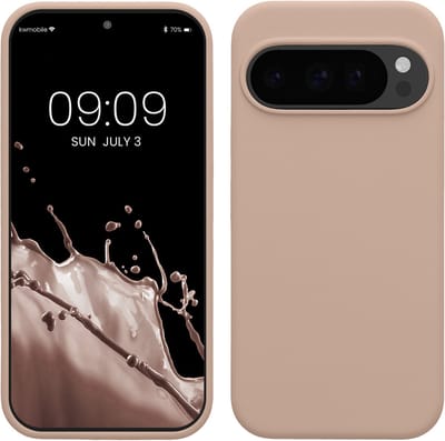 kwmobile telefoonhoesje geschikt voor Google Pixel 10 / Pixel 10 Pro - Hoesje met siliconen coating - Smartphone case in kokosmelk