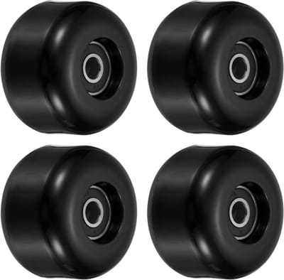 Skateboard Wielen Set 54mm met ABEC-9 Lagers - 4 Pack Wielen voor Skateboard en Cruiser - 85A Hardheid - Zwart