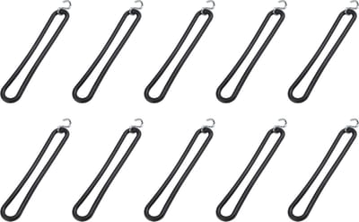 10 x Spanelastiek TIR carrosserie rubber 25 cm met s-haak, uv-bestendig