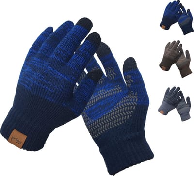 NiSy.nl Luxe Handschoenen heren / dames - Touchscreen | Fleece | Anti-Slip | Winter | Blauw