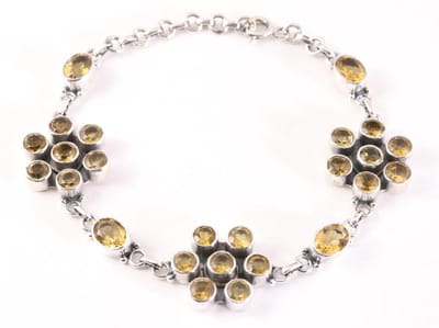 Zilveren armband met citrien