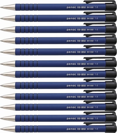 Penac Balpen - RB-085 - 12-pack - Blauw - 1.0mm - Blauwe inkt