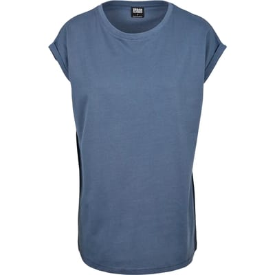 Urban Classics Extended Shoulder Tee Dames T-shirt - blauw - M