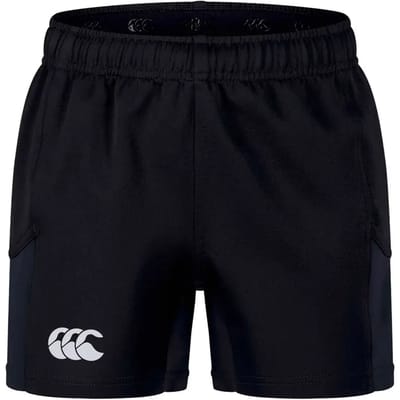Canterbury rugby short junior zwart 8 jaar - sportbroek kinderen.