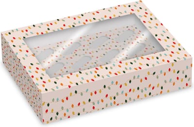 Simply Making Cupcake Doos 12 Kerstverlichting pk/2