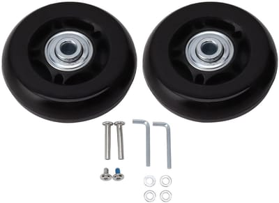 Bagage Wielen - Vervangende Wielen - Reizen - Universele Pasvorm - 64x24mm - Zwart