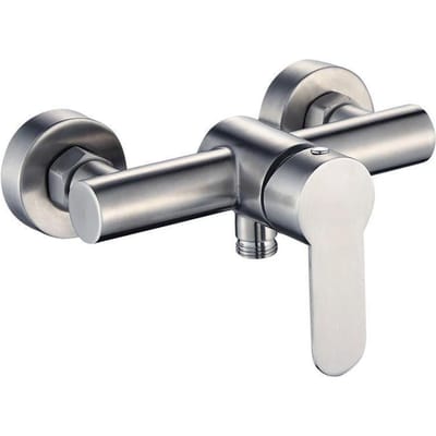 Roestvrij Staal Douchekraan Wandmontage Koud Water Mengkraan Voor Badkamer Douchekop Handdouche (as the picture,G1/2) gray