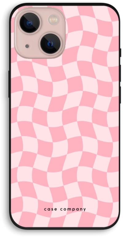 Case Company® - Hoesje geschikt voor iPhone 13 hoesje - Grid Roos - Biologisch Afbreekbaar Telefoonhoesje - Bescherming alle Kanten en Schermrand