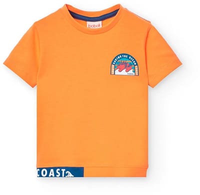 Boboli Knit T-shirt Met Korte Mouwen Geel,Oranje 18 Months Jongen