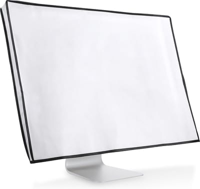 kwmobile beschermhoes monitor geschikt voor 27-28" Monitor hoes - Computerscherm cover - Computer accessoires - PC scherm stofkap in wit