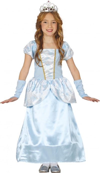 Fiestas Guirca - Kostuum Blue princess 3-4 jaar - Carnavalskleding - Carnaval - carnavalskleding 2027 - Carnaval kostuum