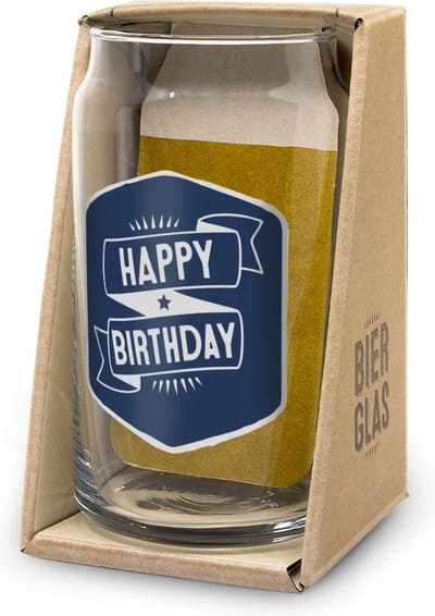 Bierglas - Happy Birthday - 14,2x8,5x8,3cm